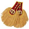 1 Pair Drum Horn Band Epaulets - Tassel Fringe Chain Shoulder Badge Applique for Uniform Costume & Performance