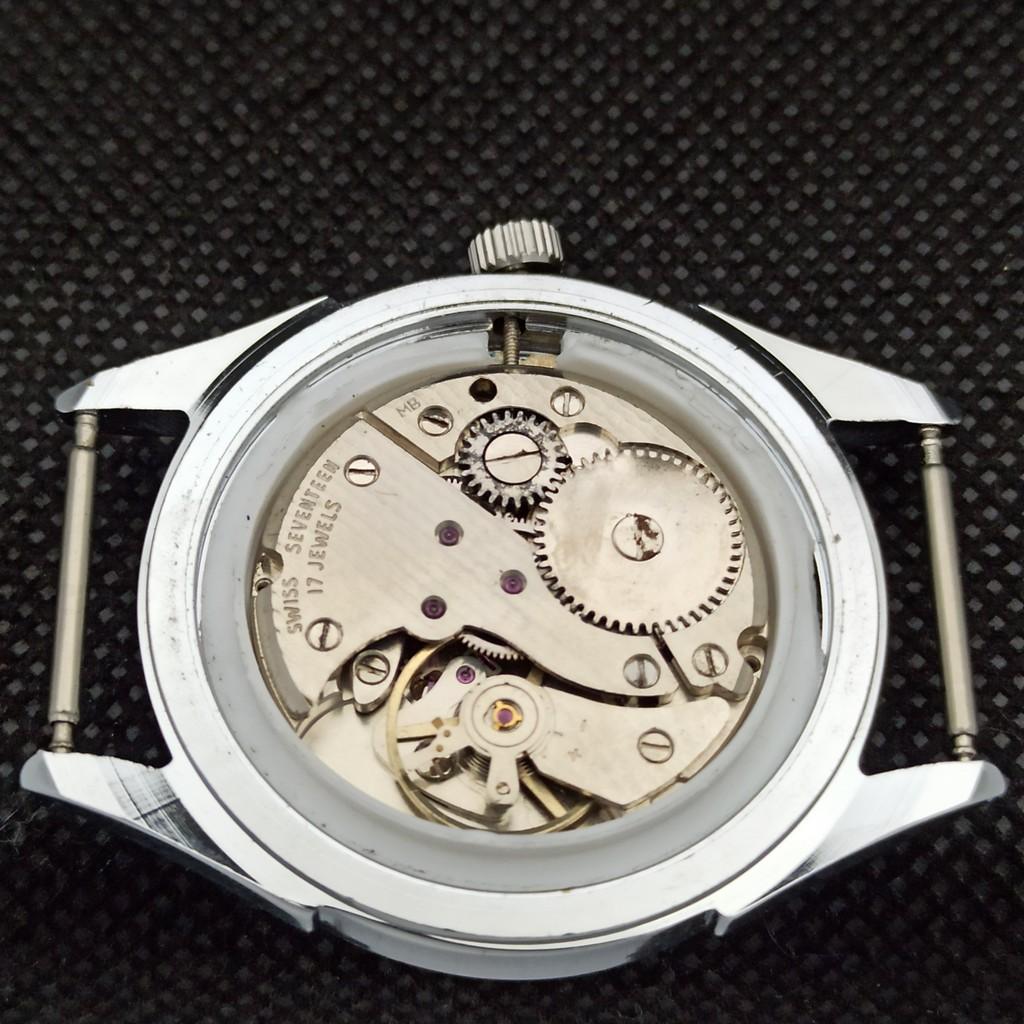 VINTAGE ORIS WINDING SWISS REFURBISHED MENS WRIST BLUE WATCH 558c-a297114-1