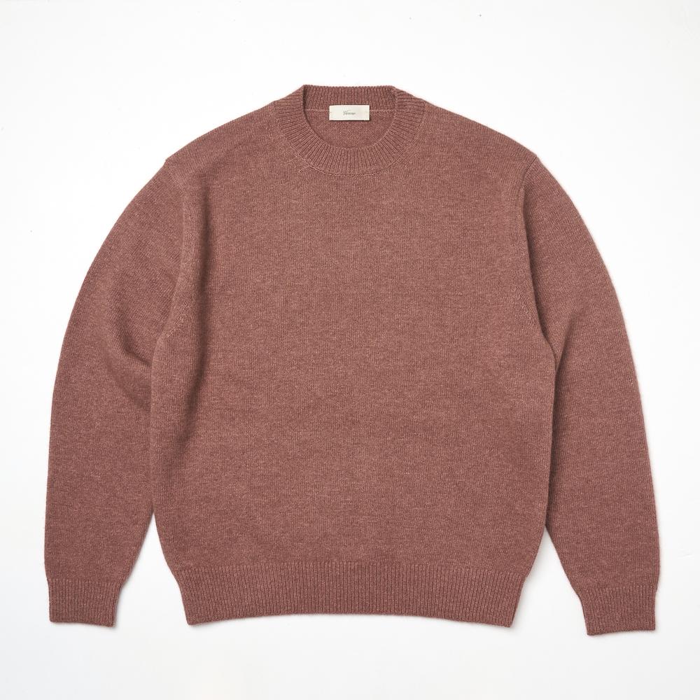 VERNO 24Fw Fox Crew-Neck Knit Rose