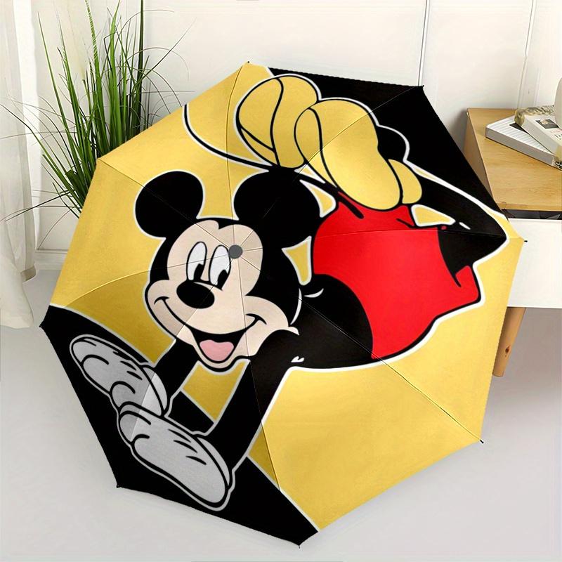 1pc Mickey Mouse Upside Down Pattern Automatic Umbrella is Fashionable and Good-Looking, a Portable 3-Fold Umbrella, Suitable for Travel and