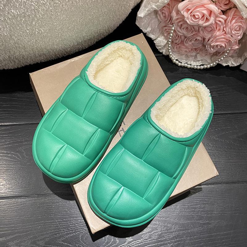 Cotton slippers women's winter bag and indoor men's home non-slip thick bottom warm