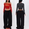 RogueWave Y2k Grijze Joggingbroek Dames Vintage Hip Hop Koreaans Casual Joggers Broek Oversized Harajuku Amerika Retro Broek