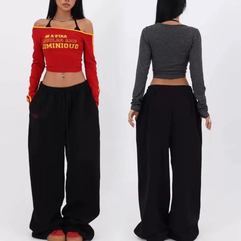 RogueWave Y2k Grijze Joggingbroek Dames Vintage Hip Hop Koreaans Casual Joggers Broek Oversized Harajuku Amerika Retro Broek