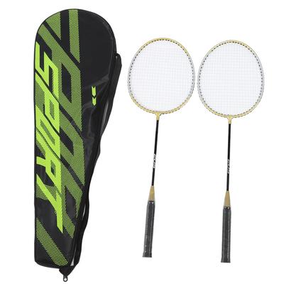 Set de 2 raquetas de bádminton de aleación para adultos y adolescentes, raquetas de bádminton ligeras con bolsa para entrenamiento y entretenimiento
