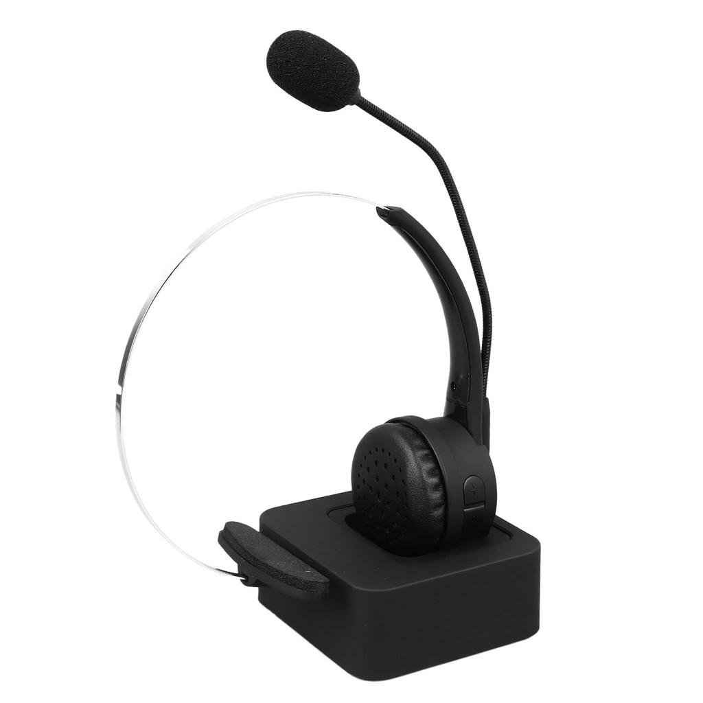 Telephone Headset Noise Reduction Bluetooth 5.3 Monaural Telephone Headphone Business Office Headset for Truck Driver