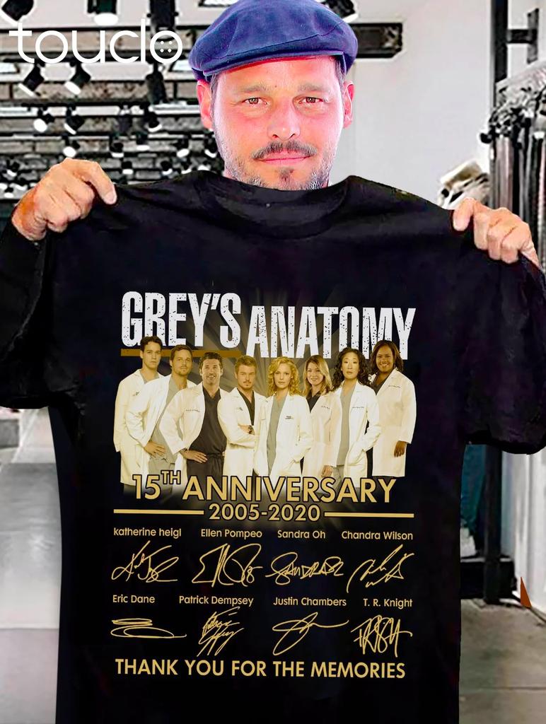 Greys Anatomy 15th Anniversary 20052020 Signature Thank You Unisex Black Tshirt Unisex