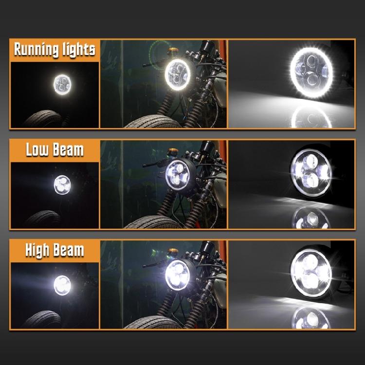 6,5" Motorrad LED Runder Scheinwerfer Fern-/Abblendlicht Zusatzscheinwerfer Lampe