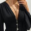 Fashion Snake Bone Chain Imitation Pearl Women's Necklace Exaggerated Gold Long Flowing Su Adjustable Necklace Party Jewelry