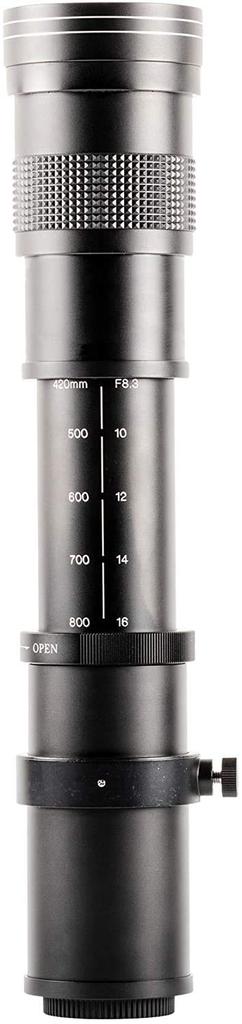 Ultimaxx Super HD Manual Telephoto Zoom Lens Kit for Canon EOS and 1500D Digital SLR Cameras 420-800mm F/8.3-16 T-Mount 9000D, 800D, 760D, 750D, 700D,