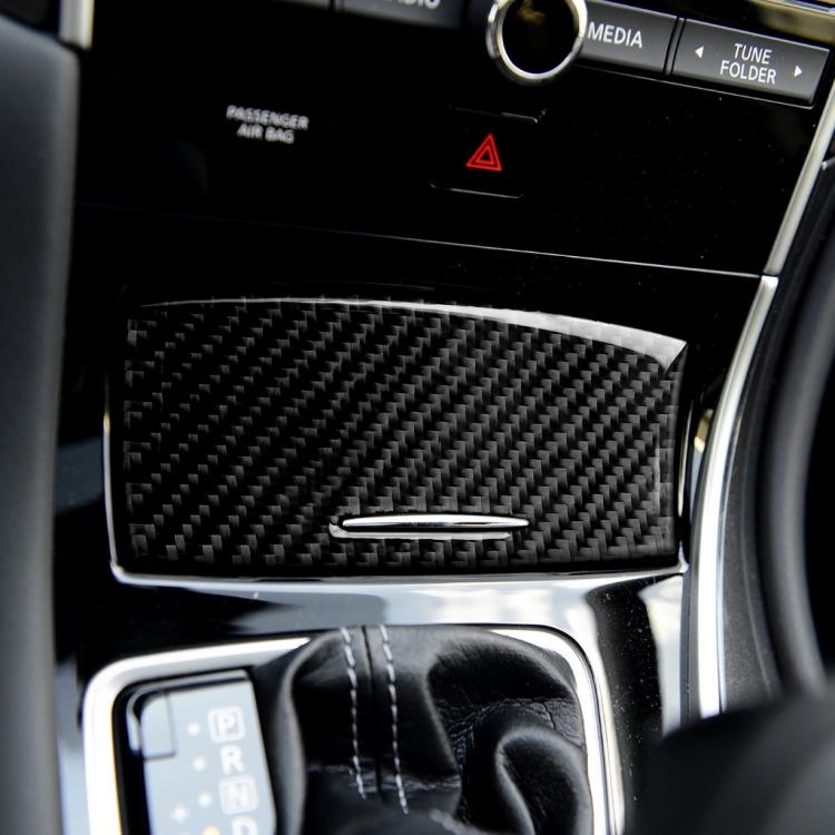 Car Carbon Fiber Gear Shift Ashtray Decorative Sticker for Infiniti Q50 / Q60 2014-2020