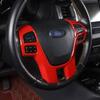 For Ford Ranger 2015-21 ABS Red Steering Wheel Frame Trim Car Accessories Cover