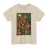 Maglietta di Halloween Retro Bigfoot: Maglietta a Fumetti Spooky Sasquatch