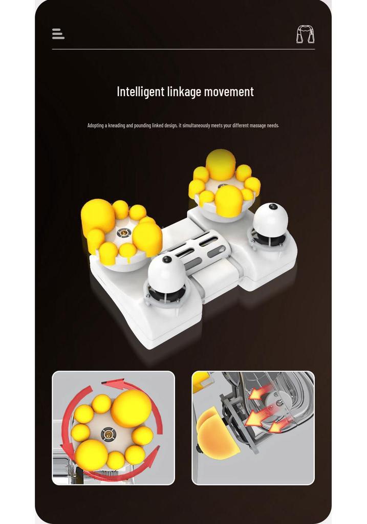 Portable Neck and Lumbar Heated Kneading Massager for Home and Car