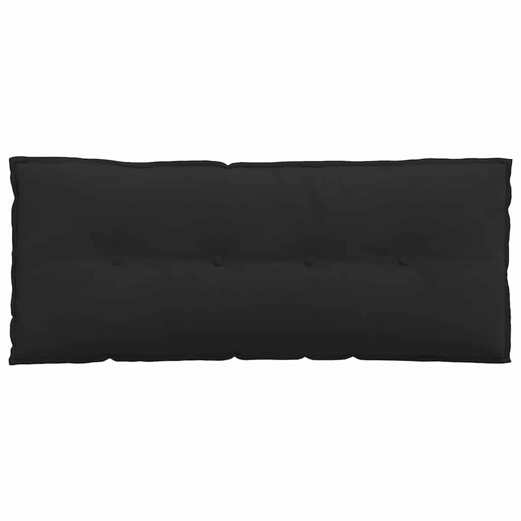 Back Cushion Black 120 x 50 cm Microfiber Fabric