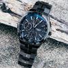 Casio OCEANUS series-Poseidon 5000 Poseidon all black solar quartz waterproof Bluetooth calendar solar quartz movement titanium strap OCW-S5000B-1AJF