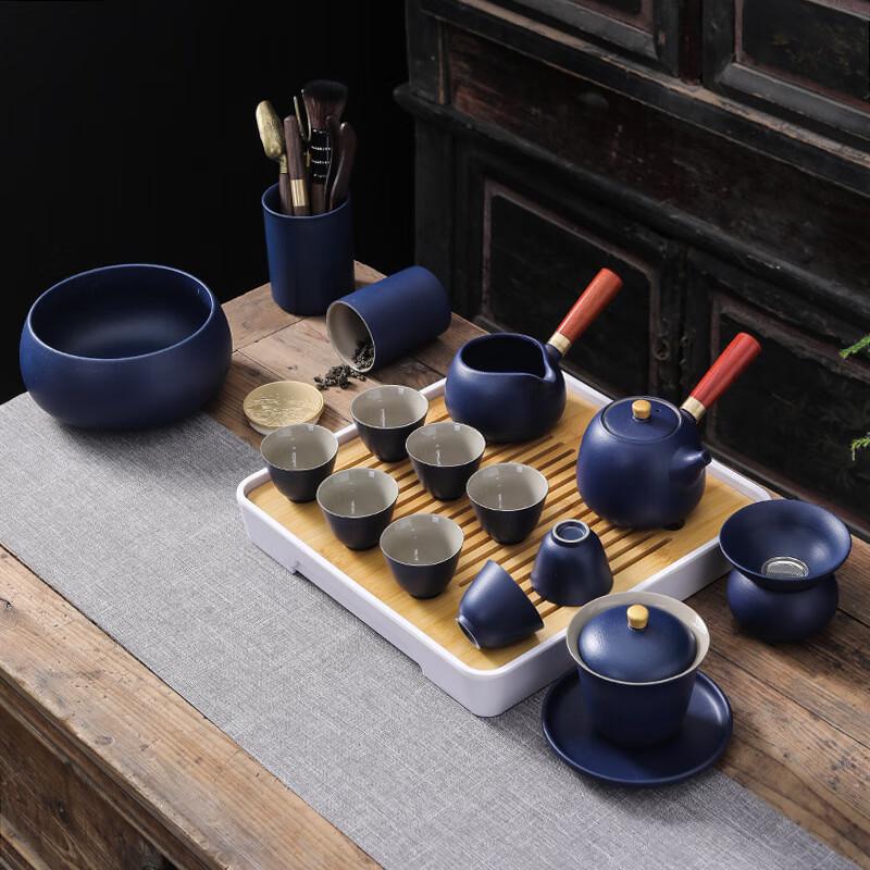 Yuzhu Xun Black Pottery Ceramic Kung Fu Tea Set