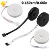 Compact Black & White Retractable Tape Measure - Soft Measuring Tool for Clothing