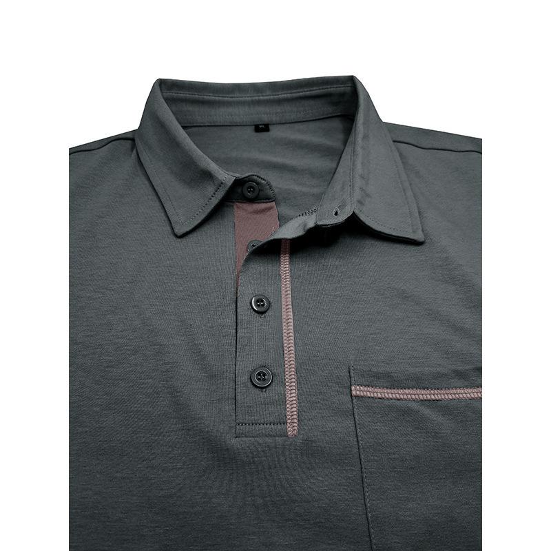 Pánské letní polokošile s krátkým rukávem odvod vlhkosti Ležérní košile s límečkem Golfová trička Lehká pánská polokošile Slim Fit s knoflíky