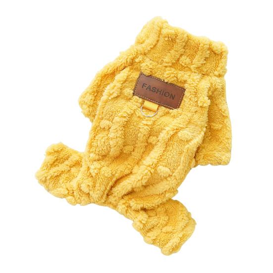Dog Pajamas Plush Turtleneck Dog Sweater with D-ring Winter Warm Clothes Puppy Onesies for Boy Girl Small Medium Dogs