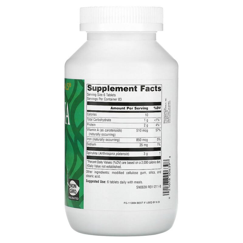 Spirulina, 500 Tablets