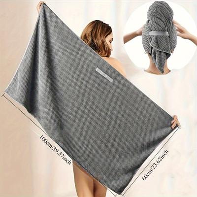 Extra Großes Weiches Haarhandtuch Wickel Schnelltrocknend Mikrofaser Haarturban für Langes Haar