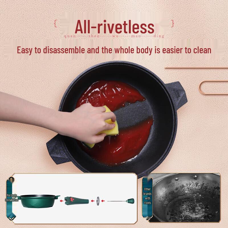 Deblon Grays 28cm Blue Diamond Titanium Stir-fry Pan