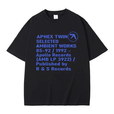 2026 Hot Sale Aphex Twin Graphic Print T Shirt Y2K Men Women Hip Hop Streetwear T-shirt Retro Vintage Graphic Oversized T Shirt