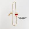 Micro-Inlaid Zircon Red Love Bracelet Women'S Niche Design Sense Adjustable Temperament Light Luxury Bracelet