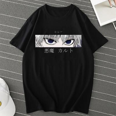 Hunter X Hunter Anime Mens T Shirt Tops Tees Killua Zoldyck Devil Eye Teeshirt Tops Short Sleeve