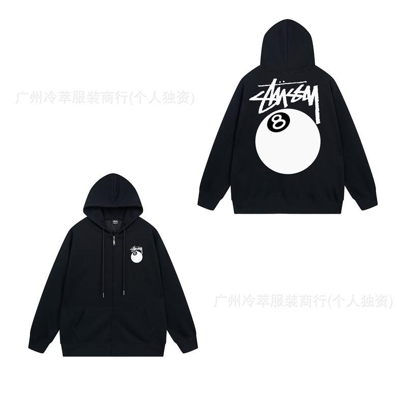 Unisex Mikina s kapucí na zip s fleecovou podšívkou a potiskem písmen Volný střih Bavlna Dlouhý rukáv Pánská Dámská