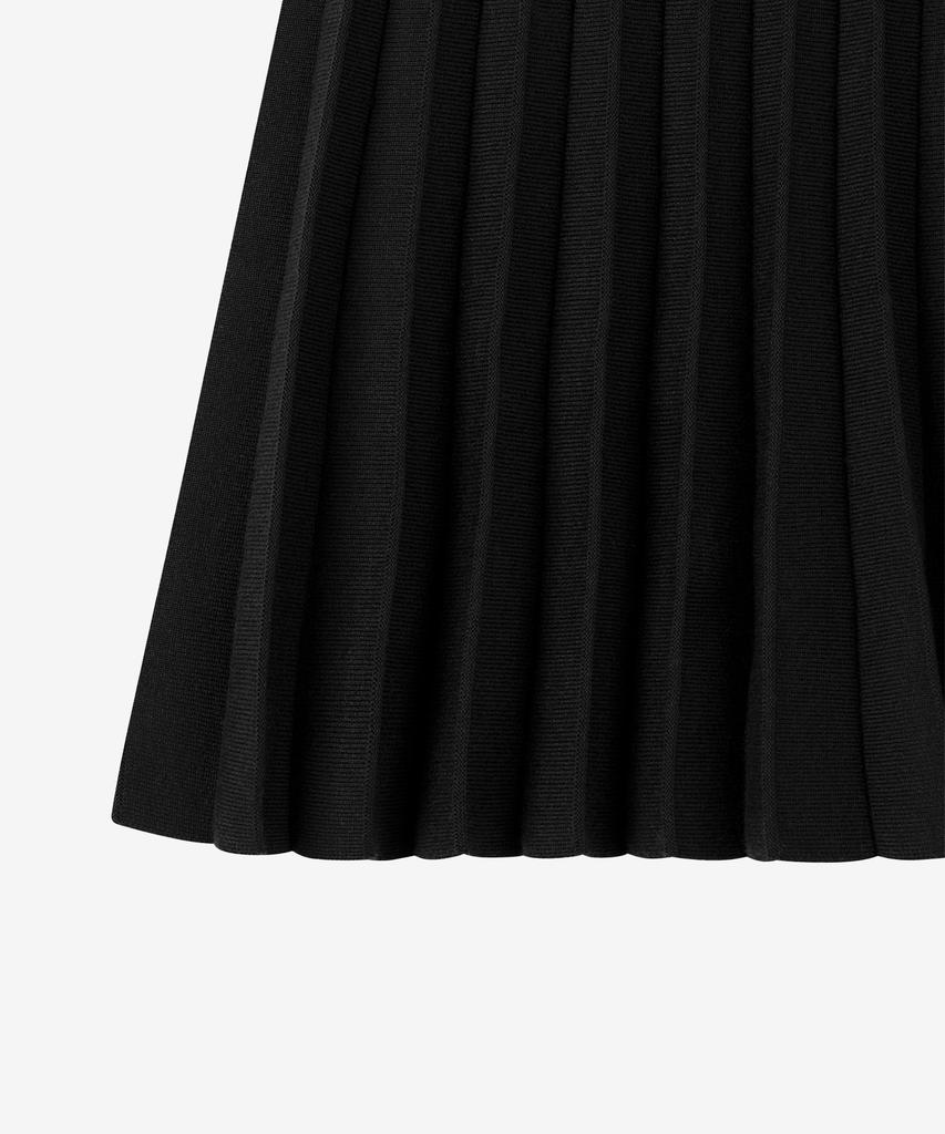 Basica Pleated Knit Skirt (Black)