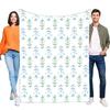 Floral Pattern Throw Blanket Soft Cozy Bed Sofa Cover Lightweight Ideal for Home Decor Gift for Friends and Family