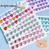 3D Heart Diamond Sticker Crystal Diy Handmade Material Desktop Decoration Phone Case Camera Kawaii Stickers Cup Laptop Decor