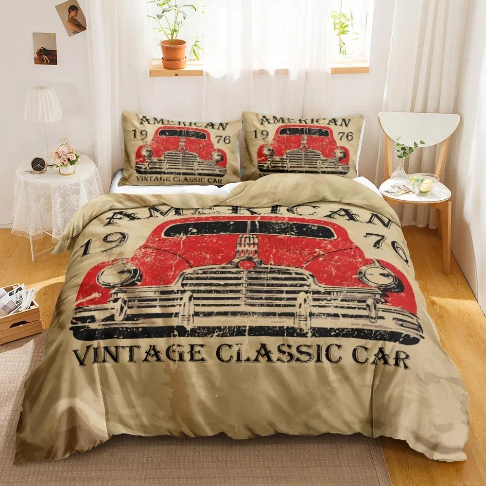 Truck Duvet Cover Set Blue Equipment Trucks Duvet Cover Full Boys Gifts Bedding Set Polyester Comforter Cover Kids Cartoon Car