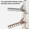 Clothes Drying Rack Foldable Space Saving Hanger with 6-Hole Design Portable Travel Outdoor Jacket Drying Rack