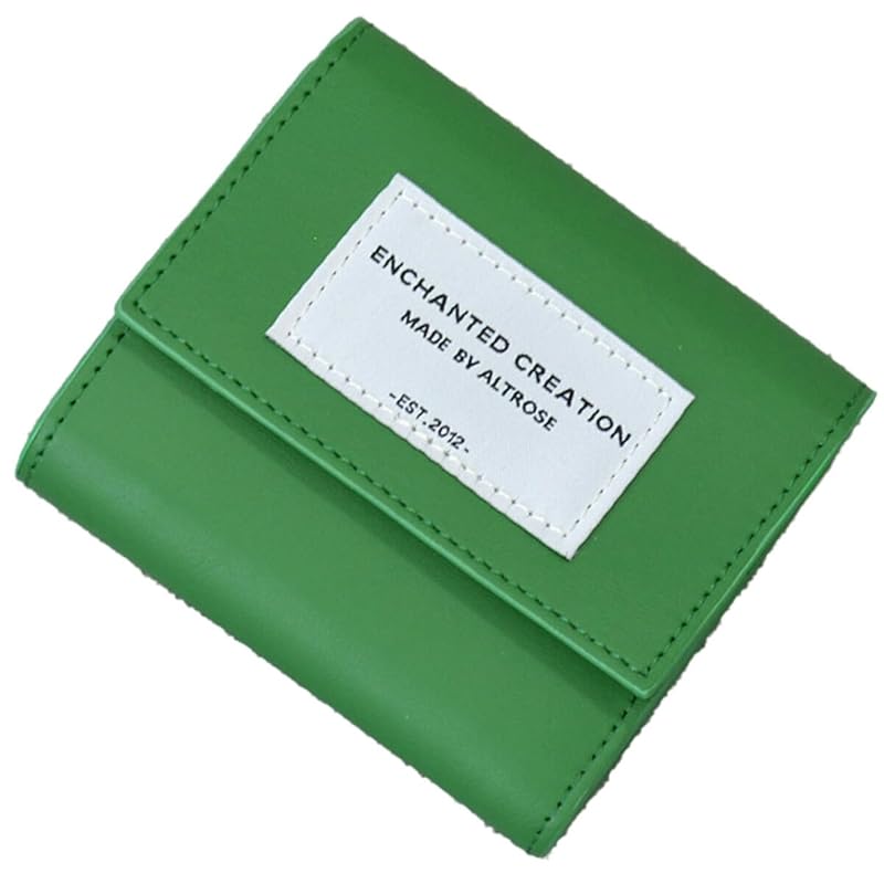 

[Alto Rose] green trifold wallet ladies trifold wallet box coin compact wallet mini wallet thin wallet small wallet woman mini cute folding wallet