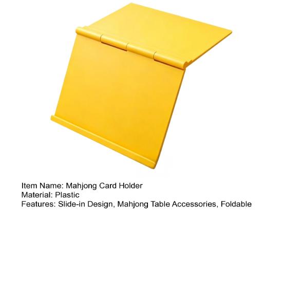 Mahjong Card Holder for Table 3D Printed Angled Viewing Display Rack Under-Mat Slide-in