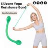 One Word Silicone Pull Rope Elasticity Multifunctional Adjustable Tensile Strength Chest Expander Stretch Strap Green