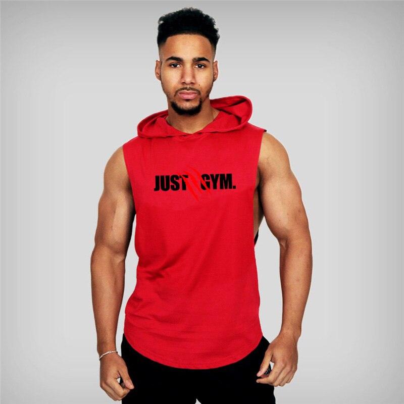Muscleguys Muscle Guys Brand Mens Gym Stringer  Tank Top Fitness Hoodies Men Sleeveless Shirt Bodybuilding Hooded Sweatshirts Singlets Vest