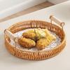 Geflochtene Rattan-Snack- und Picknickplatte