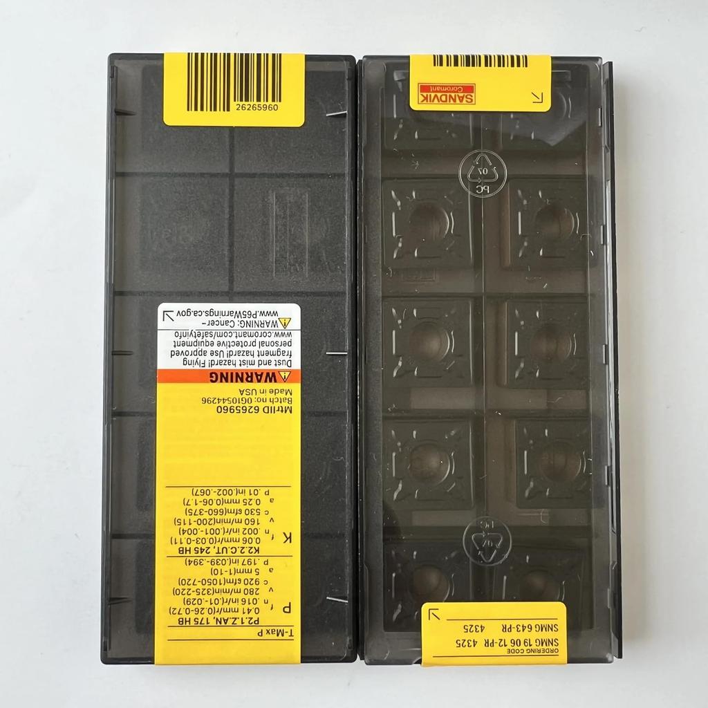 Original Sandvik / SNMG190612-PR 4325 /  CNC Lathe Carbide Blade 10 Pcs