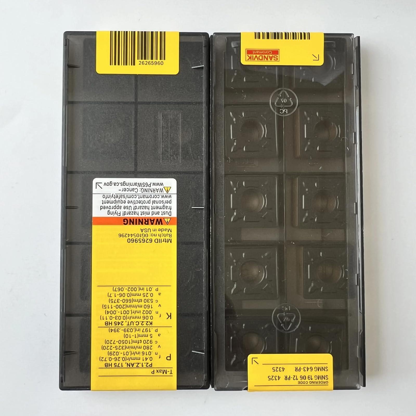

Original Sandvik / SNMG190612-PR 4325 / CNC lathe carbide blade 10 Pcs