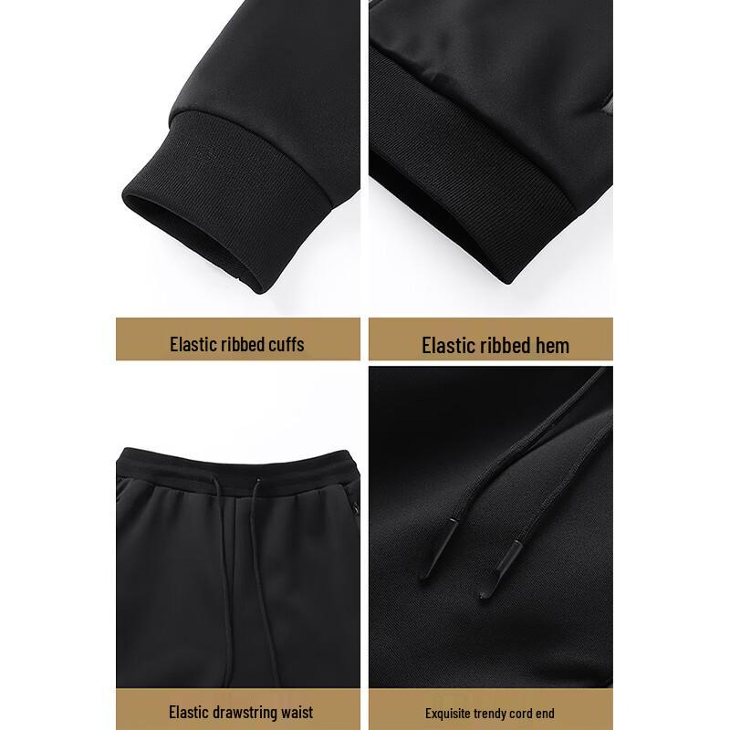 ROMON Men's Autumn/Winter Fleece-Lined Tracksuit