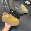 Women's Single Shoes Thick Sole Round Toe Rhinestones Heel Can Be Stepped on Bread Shoes Leisure One Kick Zapatillas De Mujer