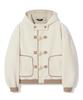 Trillion Unisex Fleece Duffle Hooded Coat Jacket [Ivory]