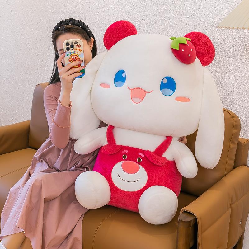 

Bear doll rabbit doll plush toy throw pillow girl sleeping doll gift cute pet toy 35cm/0.46kg червоний