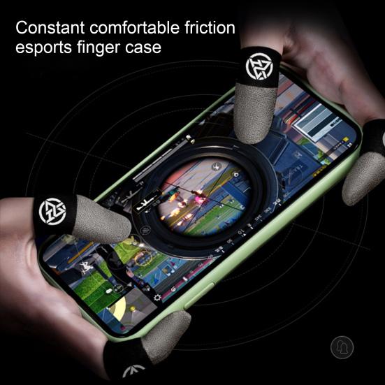 2Pcs Fingertips Covers Breathable Ultra-thin Finger High Elastic Gloves Thumb Sleeve Game Pad