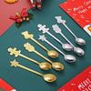 Christmas Spoon Stainless Steel Christmas Tree Tea Spoon For Home, Xmas Coffee Spoon Dinner Forks Dessert Spoon Stirring Spoon