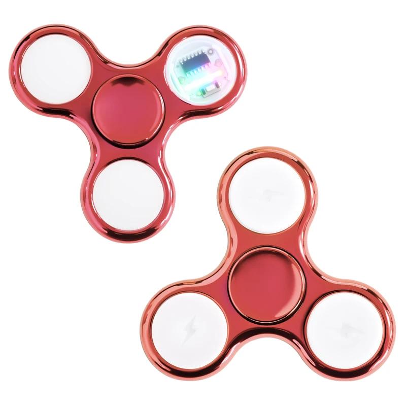 Led Fidget Spinner Rainbow Glowing Hand Spinner Edc Focus Stress Relief Toy Anxiety Relief Fingertip Gyro Toy For For Kids Adult