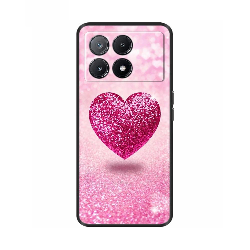 For Xiaomi Poco X6 Pro Case PocoX6 Fashion Cat Flower Soft Silicone Back Phone Case for Poxo C6 PocoX6 Pro X 6 Cases Etui Funda